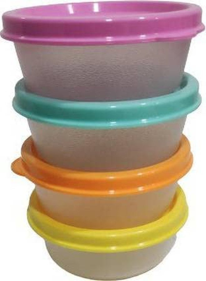 توبروير مجموعة علب الوجبات الخفيفة المستديرة الصغيرة من تابروير سعة 65 مل، 4 قطع - علب بلاستيكية متعددة الاستخدامات سعة 65 مل (عبوة من 4 قطع، متعددة الألوان) - Image 5